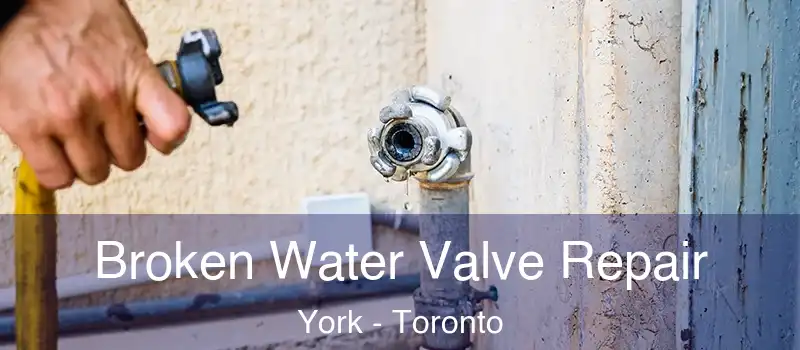 Broken Water Valve Repair York - Toronto