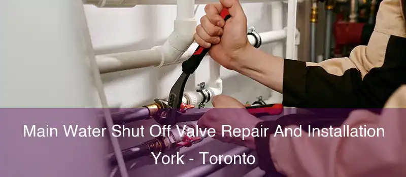 Main Water Shut Off Valve Repair And Installation York - Toronto