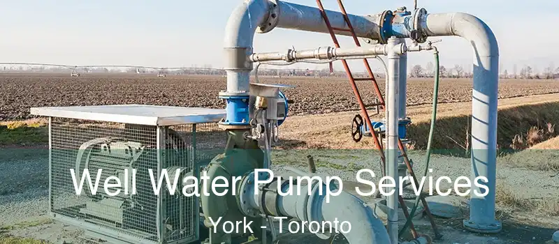 Well Water Pump Services York - Toronto